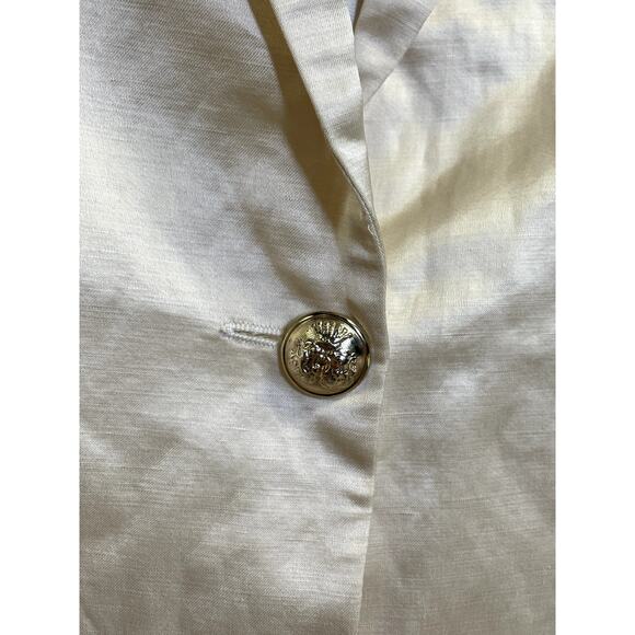 BIRGITTE HERSKIND Single Breasted Satin One Button Blazer Jacket Beige Size S - Picture 5 of 10